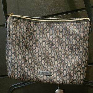 Fossil Monogram Black and Tan Shoulder Bag
